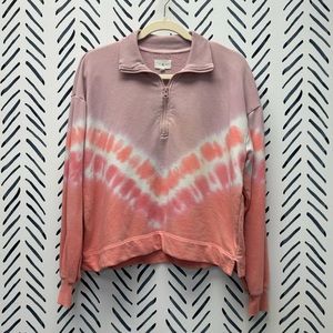Lou & Grey Tie Dye Sweatshirt | Purple & Peach - S